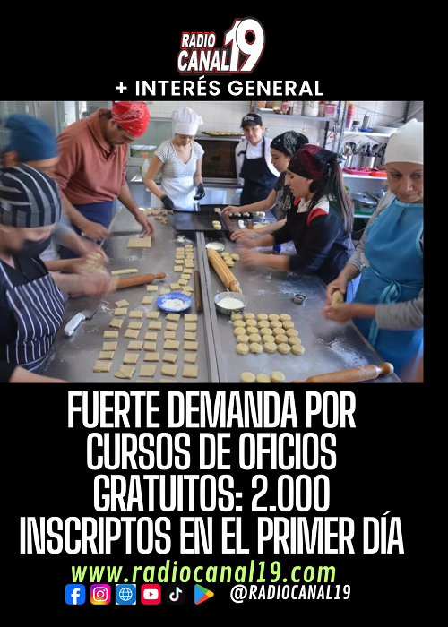 Fuerte demanda por cursos de oficios gratuitos: 2.000 inscriptos en el primer d&iacute;a